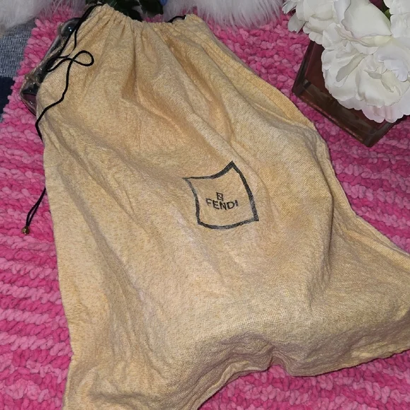 Fendi Bucket Bag in Orange and Tan